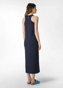 DEHA Vestiti, Gonne E Tute*Abito In Maglia Misto Lino Blu