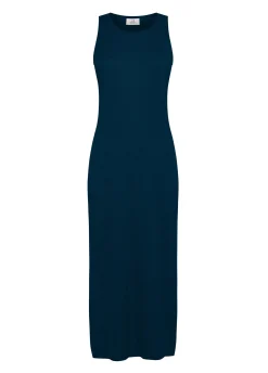 DEHA Vestiti, Gonne E Tute*Abito In Maglia Misto Lino Blu