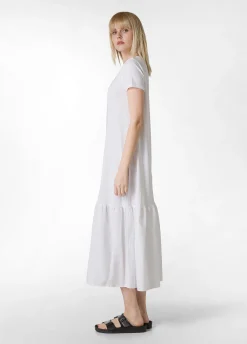 DEHA Vestiti, Gonne E Tute*Abito Lungo Con Inserto In Popeline Bianco