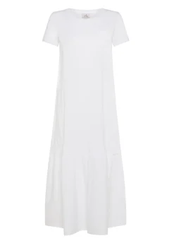 DEHA Vestiti, Gonne E Tute*Abito Lungo Con Inserto In Popeline Bianco