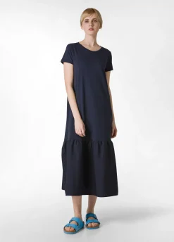 DEHA Vestiti, Gonne E Tute*Abito Lungo Con Inserto In Popeline Blu