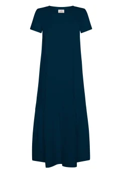 DEHA Vestiti, Gonne E Tute*Abito Lungo Con Inserto In Popeline Blu