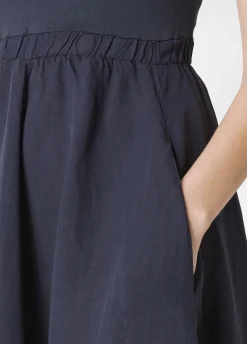 DEHA Vestiti, Gonne E Tute*Abito Lungo Jersey E Lino Blu