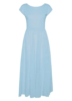 DEHA Vestiti, Gonne E Tute*Abito Lungo Jersey E Lino Blu
