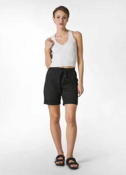 DEHA Bermuda*Bermuda In Popeline Con Coulisse Nero