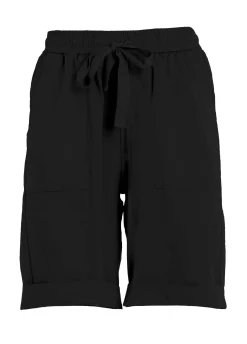 DEHA Bermuda*Bermuda In Popeline Con Coulisse Nero