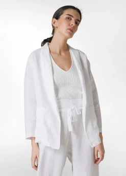 DEHA Giacche E Giubbotti*Blazer In Lino Bianco