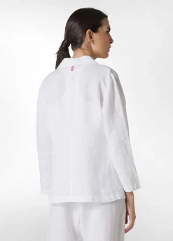 DEHA Giacche E Giubbotti*Blazer In Lino Bianco