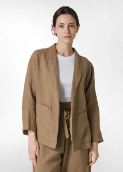 DEHA Giacche E Giubbotti*Blazer In Lino Marrone
