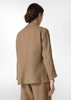 DEHA Giacche E Giubbotti*Blazer In Lino Marrone