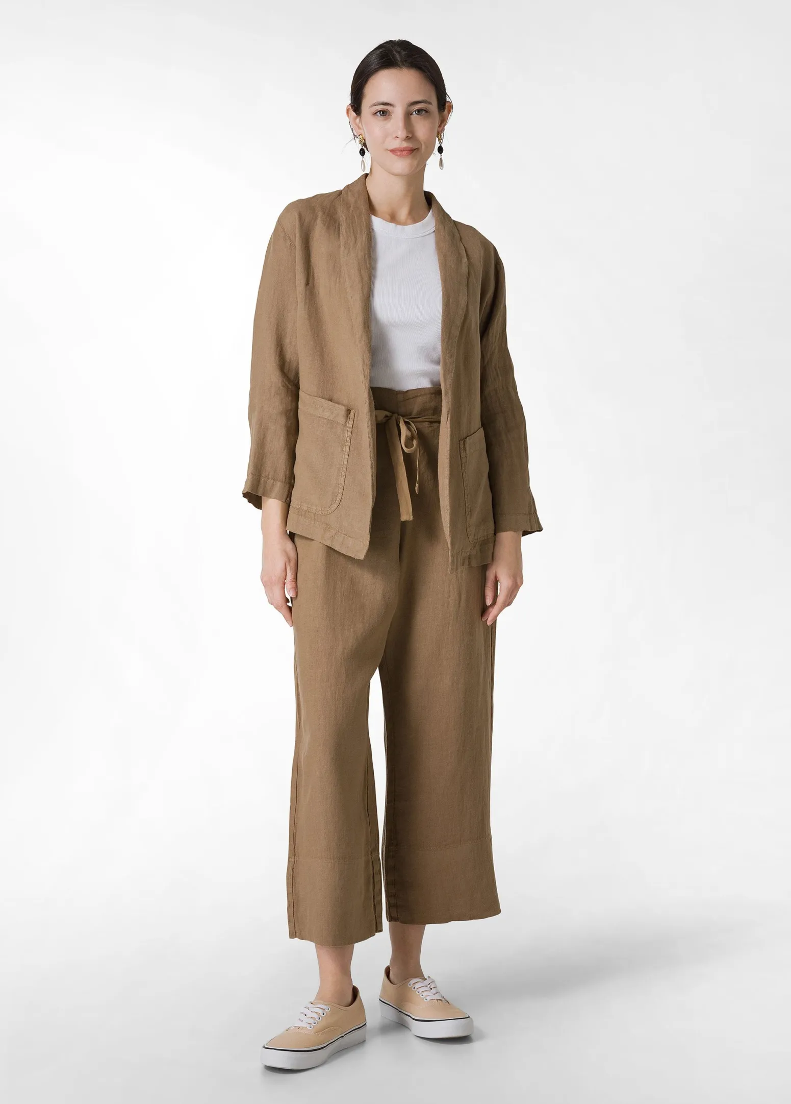 DEHA Giacche E Giubbotti*Blazer In Lino Marrone