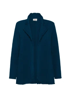 DEHA Giacche E Giubbotti*Blazer In Tweed Di Cotone Blu