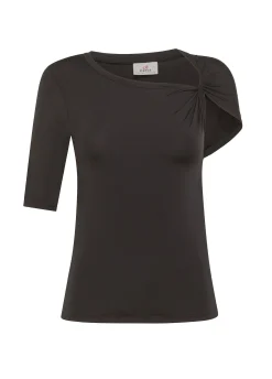 DEHA Top & T-Shirts*Blusa Asimmetrica Nero