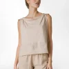 DEHA Top & T-Shirts*Blusa Con Inserto In Lino Beige