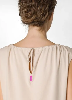 DEHA Top & T-Shirts*Blusa Con Inserto In Lino Beige
