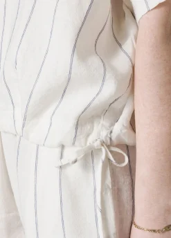 DEHA Camicie & Bluse*Blusa In Lino Gessato Bianco