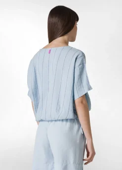 DEHA Camicie & Bluse*Blusa In Lino Gessato Blu