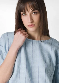 DEHA Camicie & Bluse*Blusa In Lino Gessato Blu