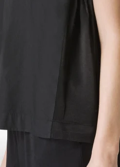 DEHA Camicie & Bluse*Blusa Smanicata In Popeline E Raso Nero