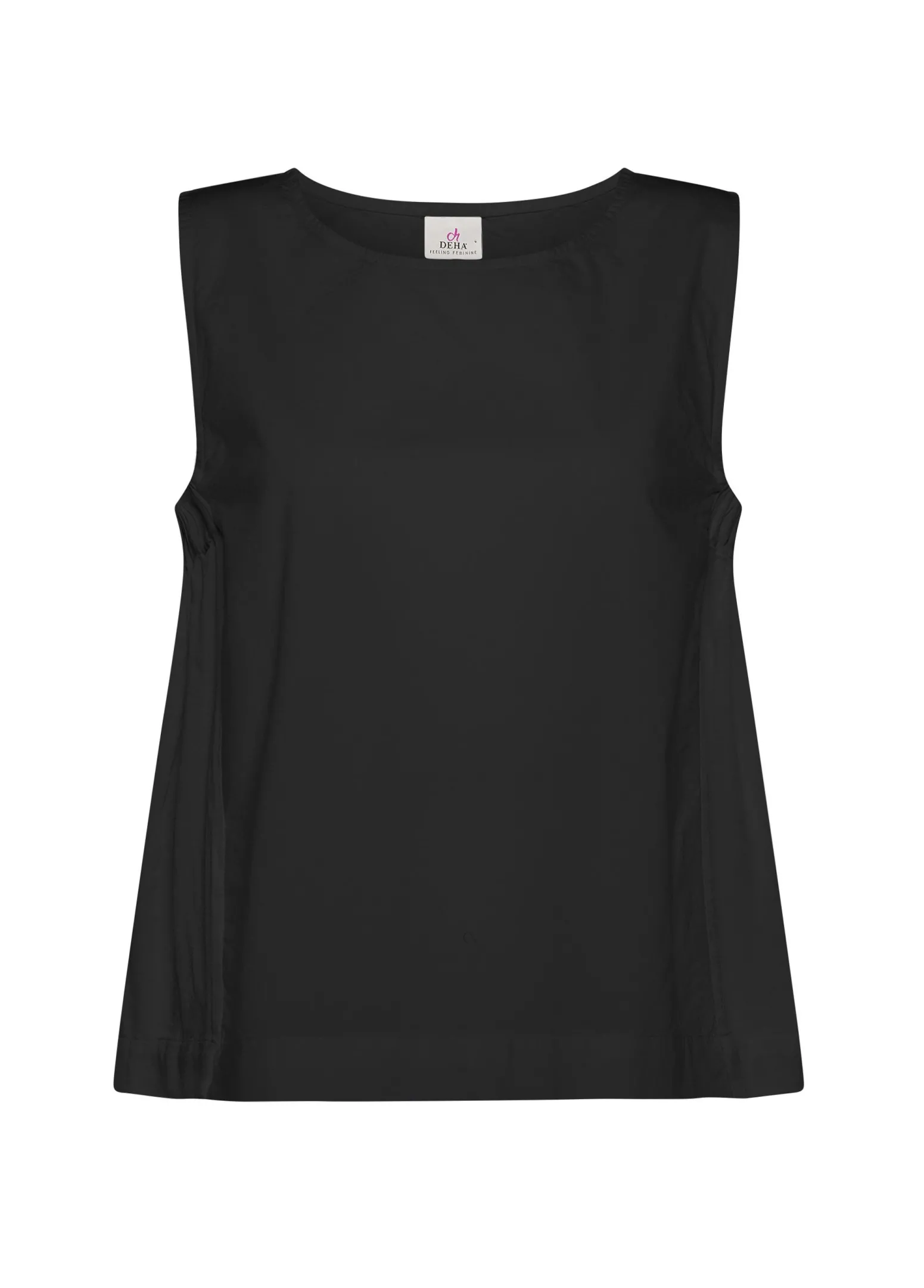DEHA Camicie & Bluse*Blusa Smanicata In Popeline E Raso Nero