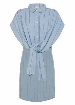DEHA Camicie & Bluse*Camicia In Lino Gessato Blu