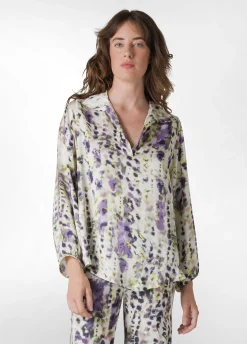 DEHA Camicie & Bluse*Camicia In Raso Stampato Viola