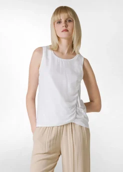 DEHA Top & T-Shirts*Canotta Arricciata Bianco