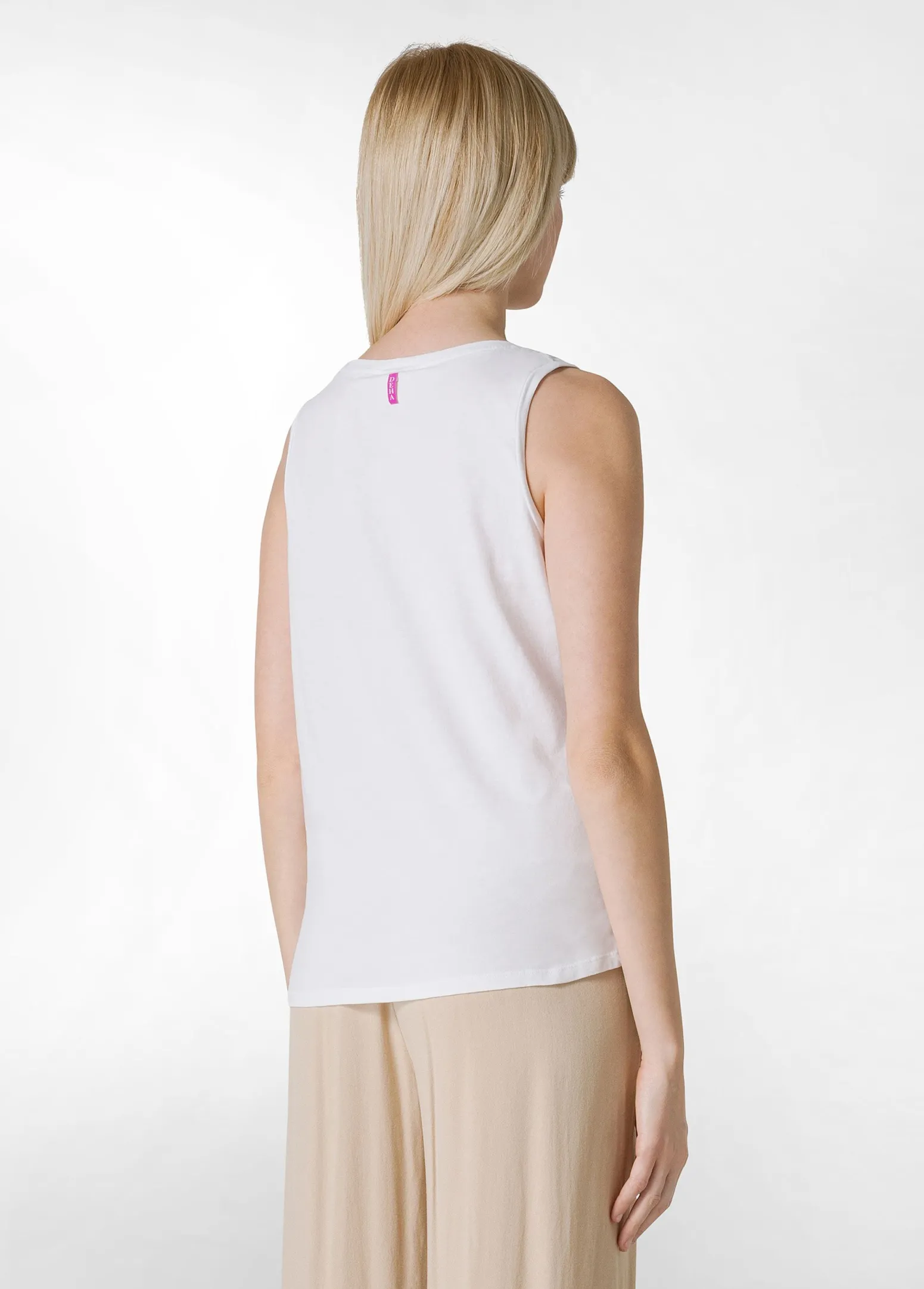DEHA Top & T-Shirts*Canotta Arricciata Bianco