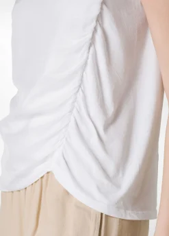 DEHA Top & T-Shirts*Canotta Arricciata Bianco