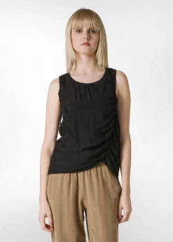 DEHA Top & T-Shirts*Canotta Arricciata Nero