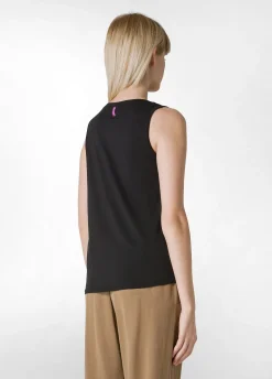 DEHA Top & T-Shirts*Canotta Arricciata Nero
