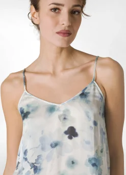 DEHA Top & T-Shirts*Canotta In Raso Allover Blu
