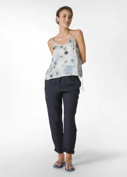 DEHA Top & T-Shirts*Canotta In Raso Allover Blu