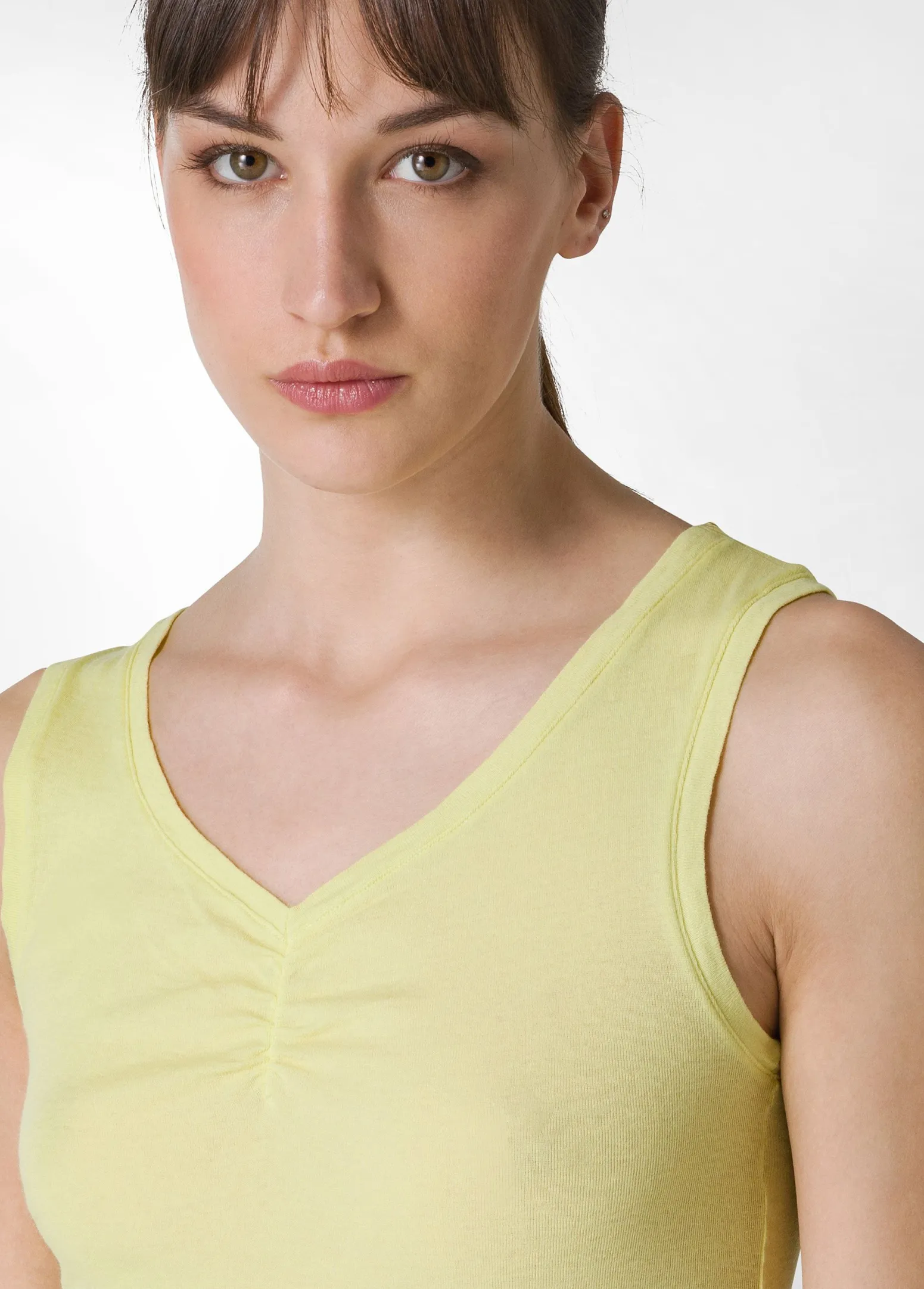 DEHA Top & T-Shirts*Canotta Leggera Scollo A V Giallo