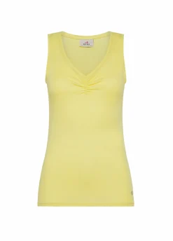 DEHA Top & T-Shirts*Canotta Leggera Scollo A V Giallo