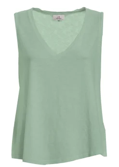 DEHA Top & T-Shirts*Canotta Svasata In Jersey Fiammato Verde