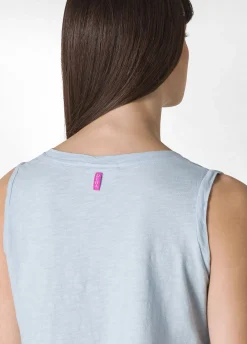 DEHA Top & T-Shirts*Canotta Svasata In Jersey Fiammato Blu