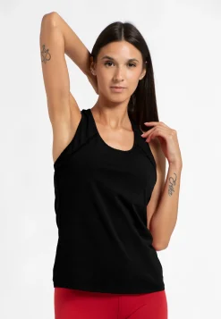DEHA Canotte E Reggiseni Sportivi*Canotta Vogatore Jersey Stretch Nero