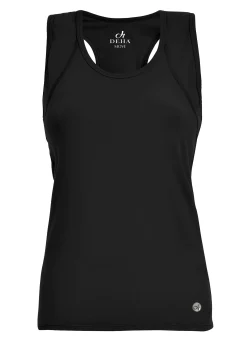 DEHA Canotte E Reggiseni Sportivi*Canotta Vogatore Jersey Stretch Nero