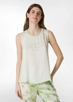 DEHA Top & T-Shirts*Canotta Yoga In Raso Con Grafica Verde