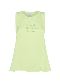 DEHA Top & T-Shirts*Canotta Yoga In Raso Con Grafica Verde