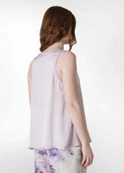 DEHA Top & T-Shirts*Canotta Yoga In Raso Con Grafica Viola