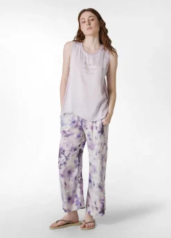 DEHA Top & T-Shirts*Canotta Yoga In Raso Con Grafica Viola
