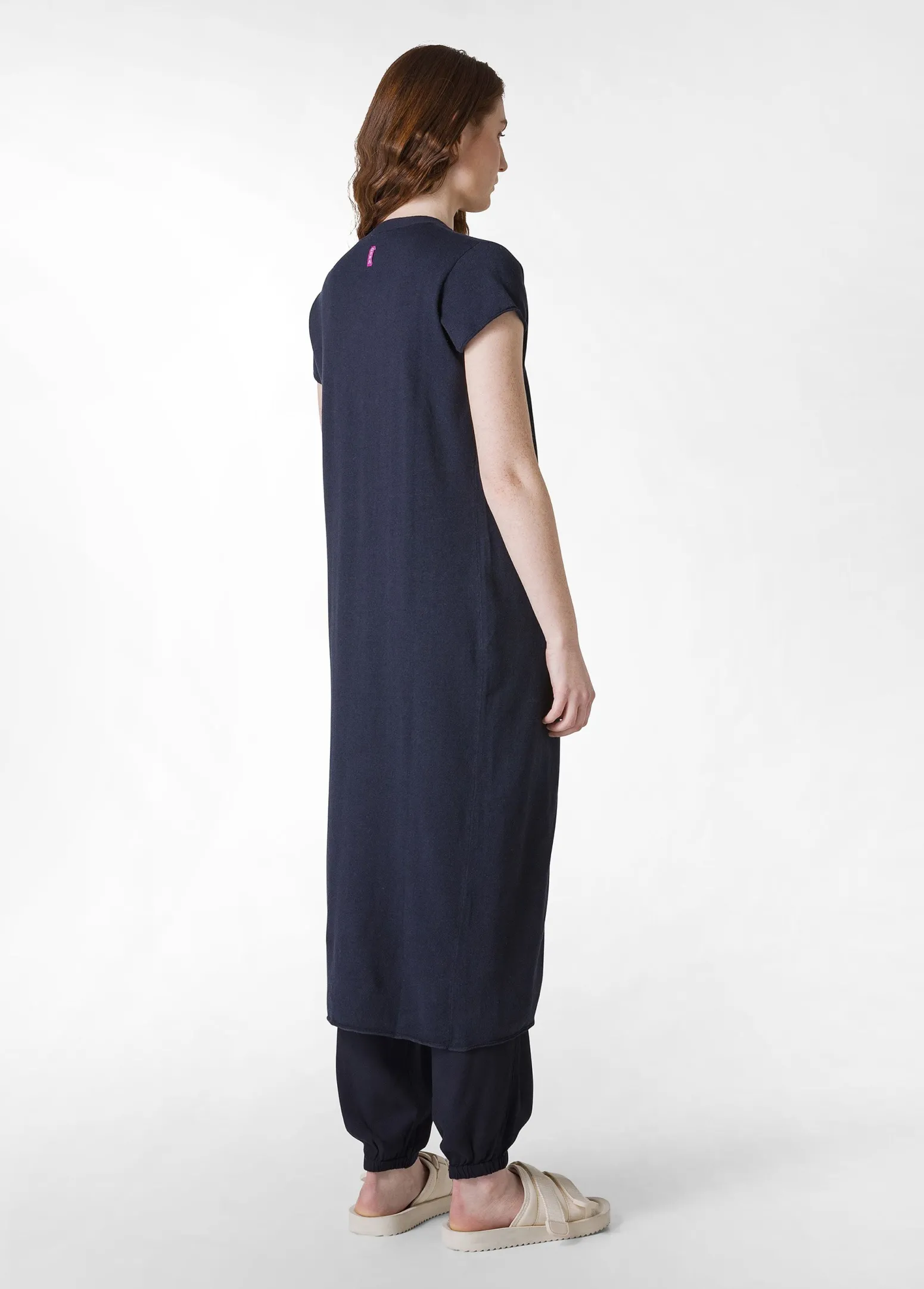 DEHA Felpe & Maglieria*Cardigan In Maglia Misto Lino Lungo Blu