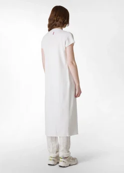 DEHA Felpe & Maglieria*Cardigan In Maglia Misto Lino Lungo Bianco