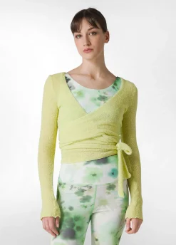 DEHA Felpe & Maglieria*Cardigan Incrociato In Boucle' Giallo
