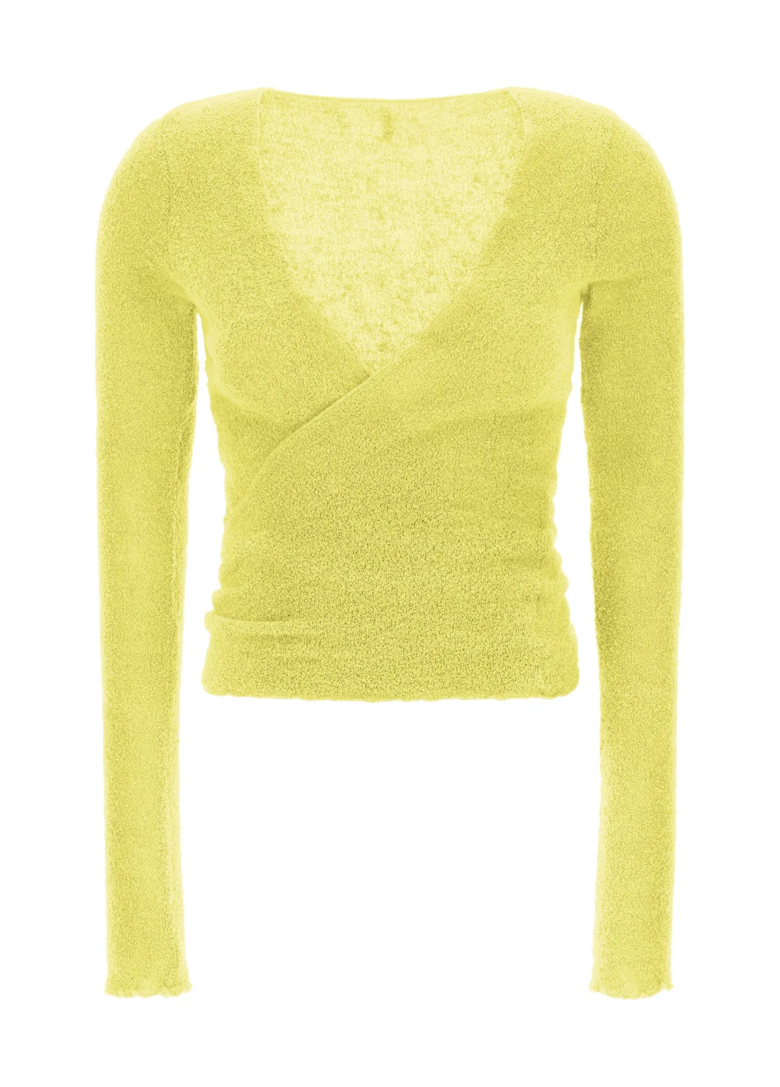 DEHA Felpe & Maglieria*Cardigan Incrociato In Boucle' Giallo