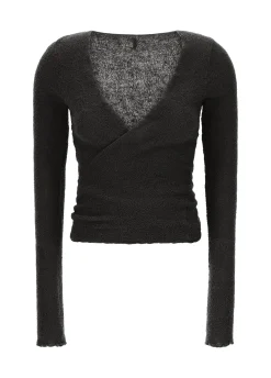DEHA Felpe & Maglieria*Cardigan Incrociato In Boucle' Nero