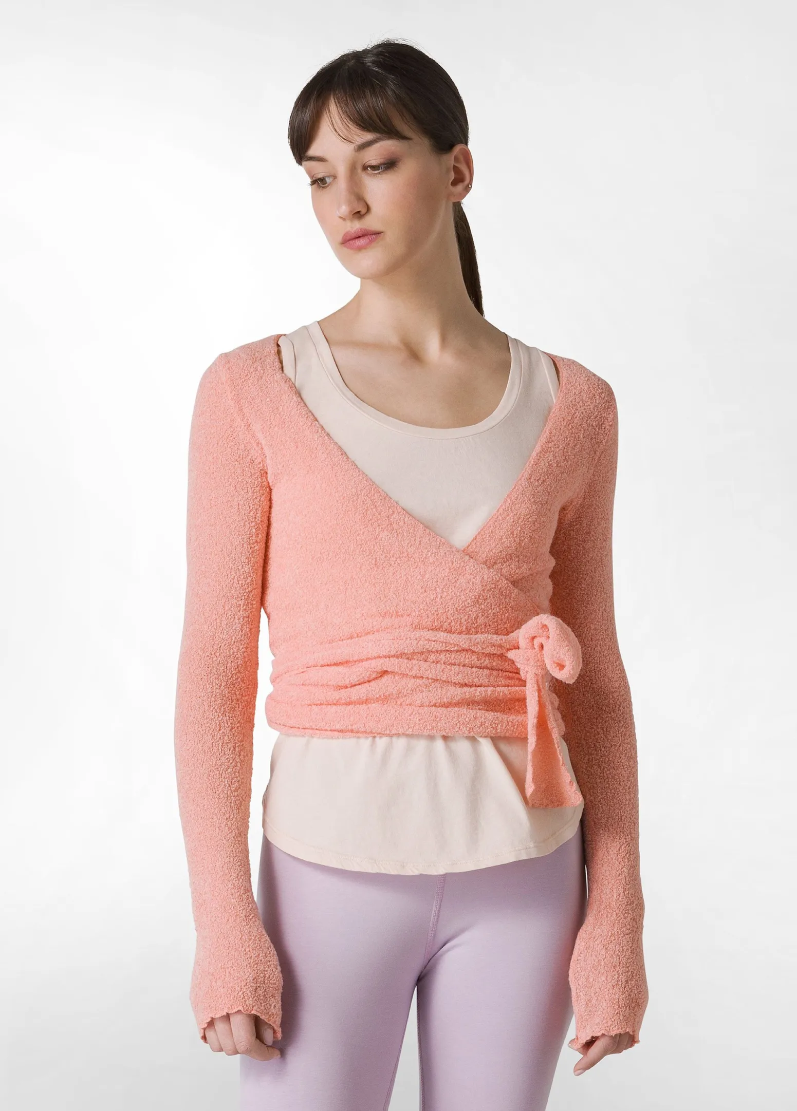 DEHA Felpe & Maglieria*Cardigan Incrociato In Boucle' Arancio