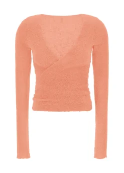DEHA Felpe & Maglieria*Cardigan Incrociato In Boucle' Arancio